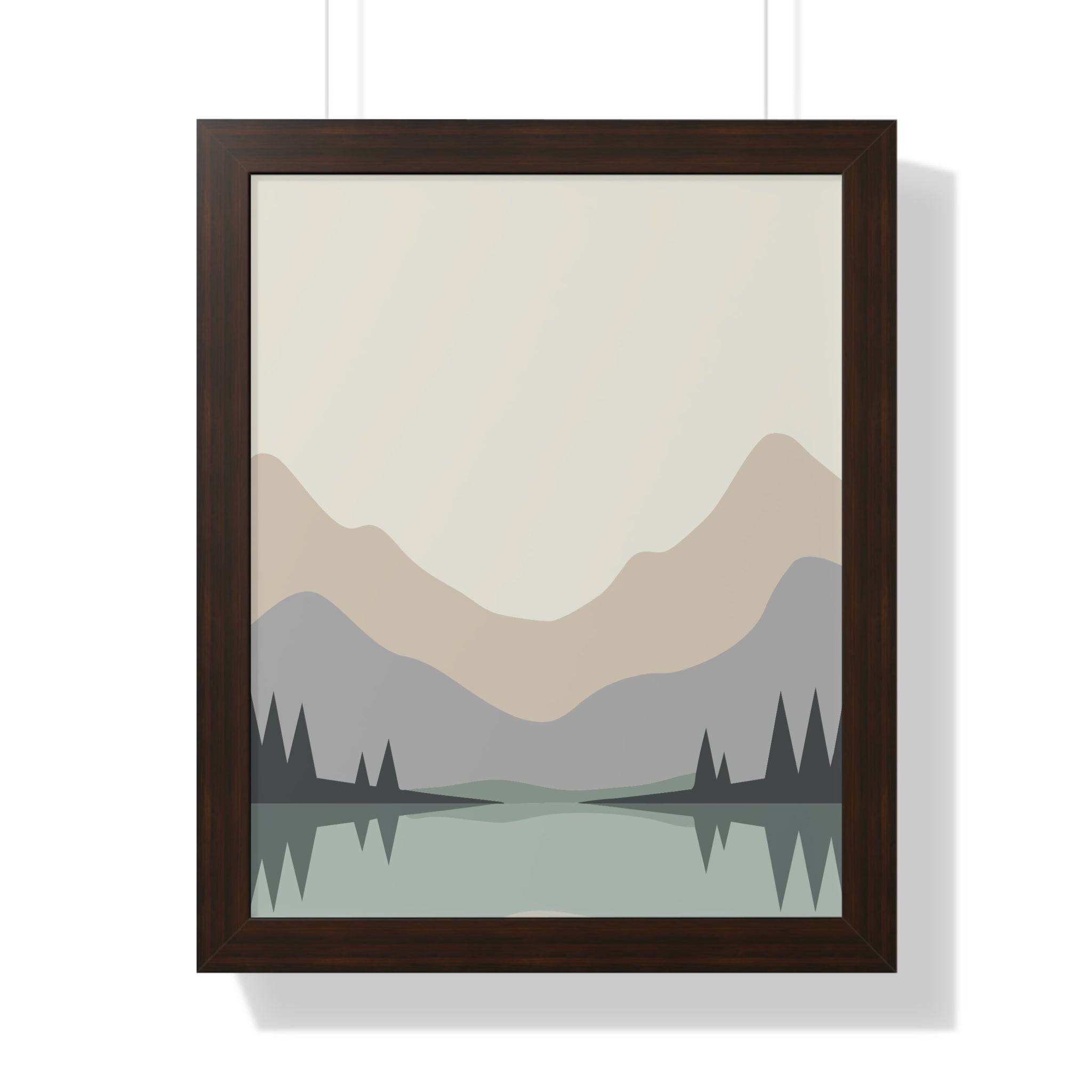 Minimalist Nordic Mountains — Scandinavian Calm Landscape Art