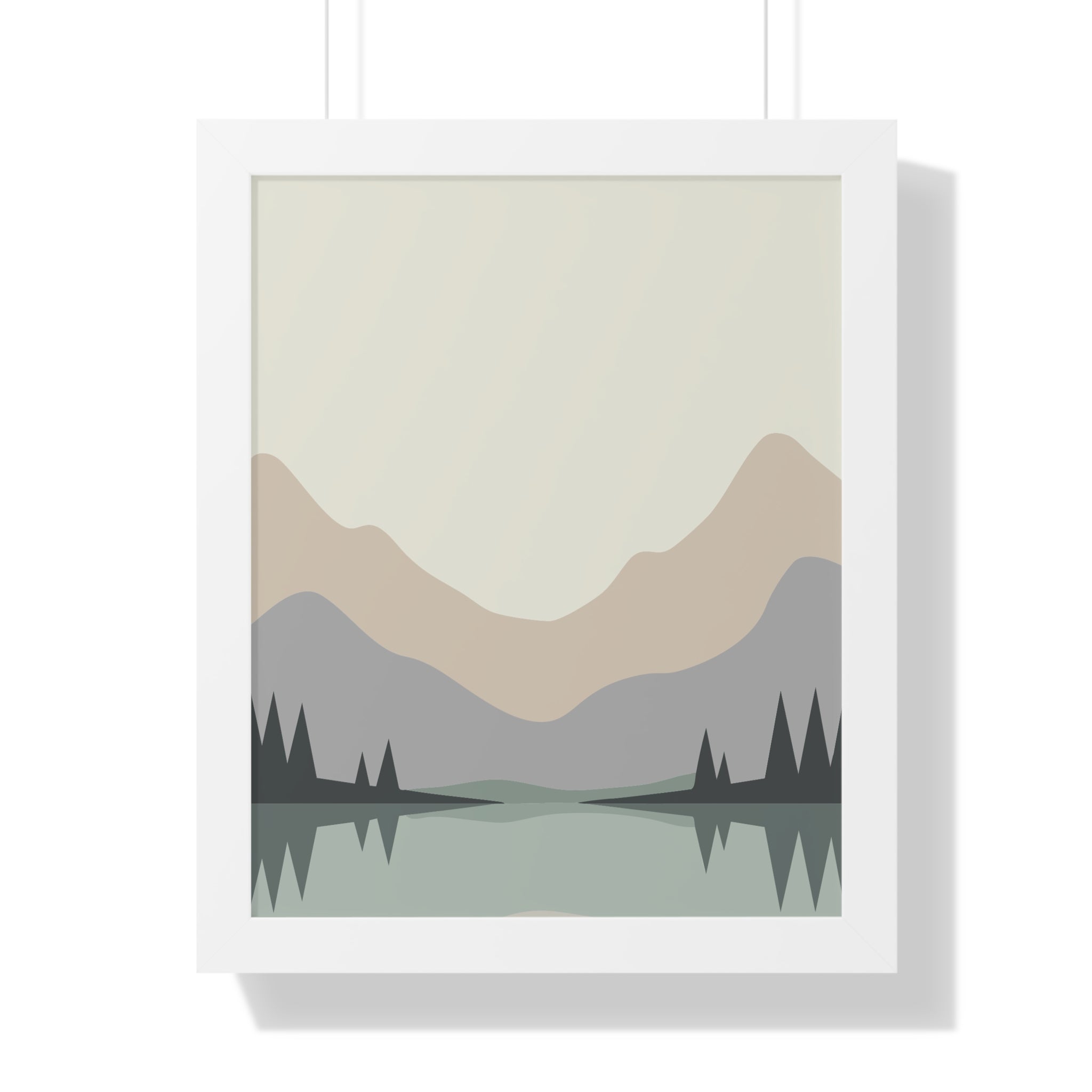Minimalist Nordic Mountains — Scandinavian Calm Landscape Art