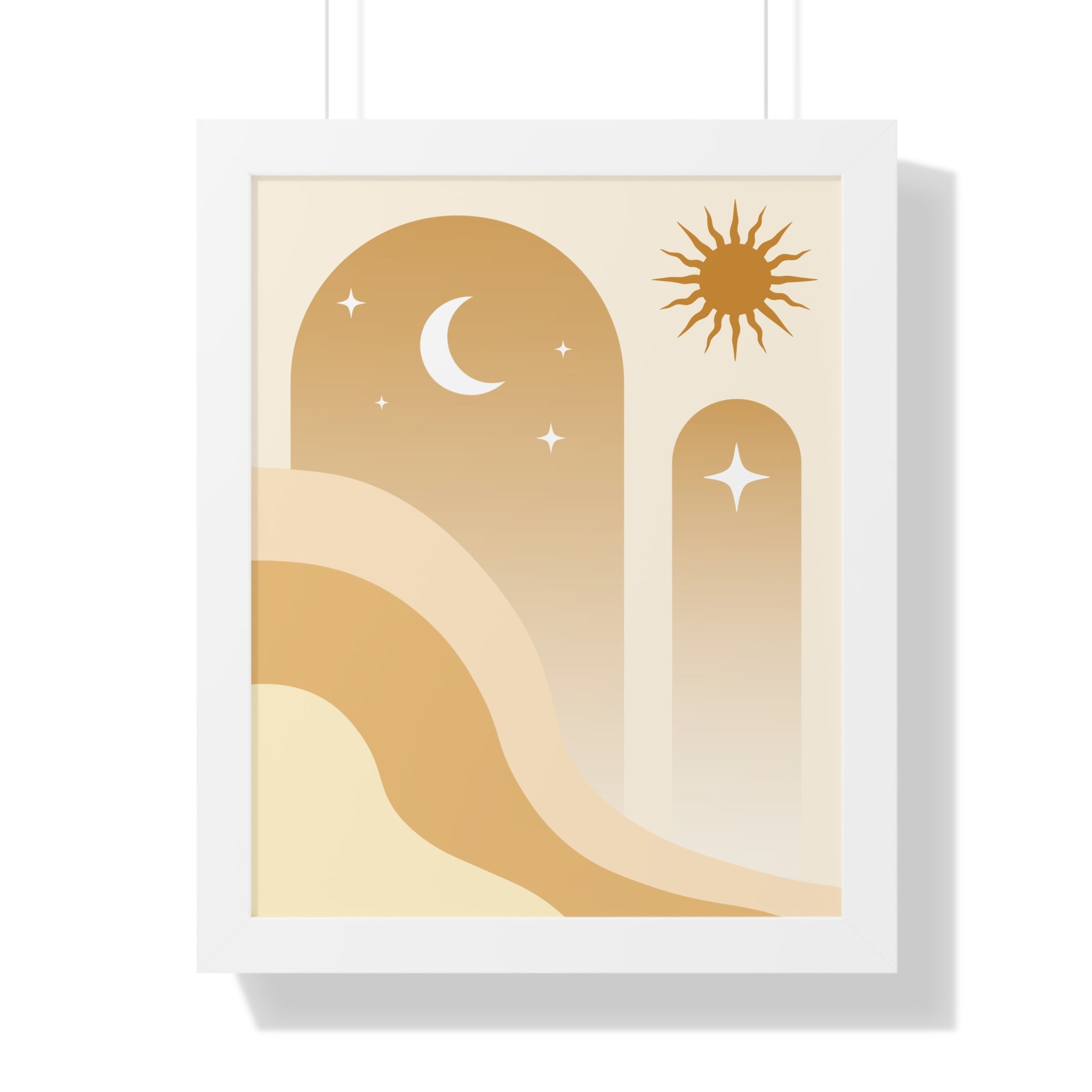 Boho Sun & Moon Arch — Minimalist Celestial Wall Art