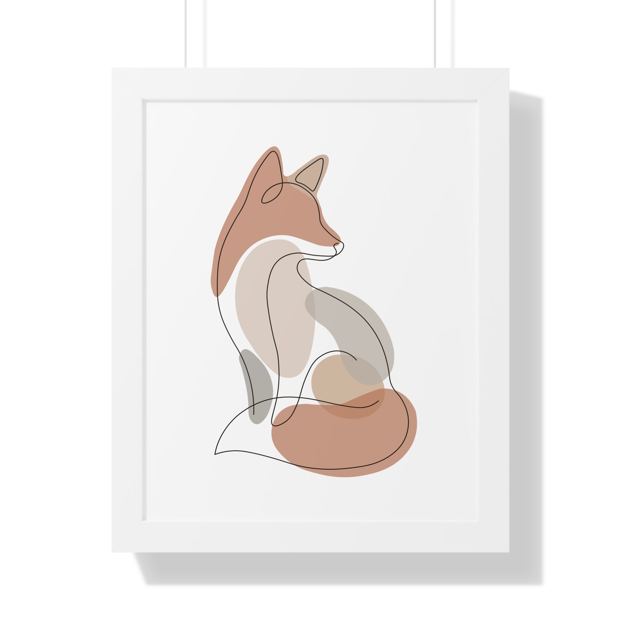 Minimalist Fox Line Art — Scandinavian Boho Animal Print