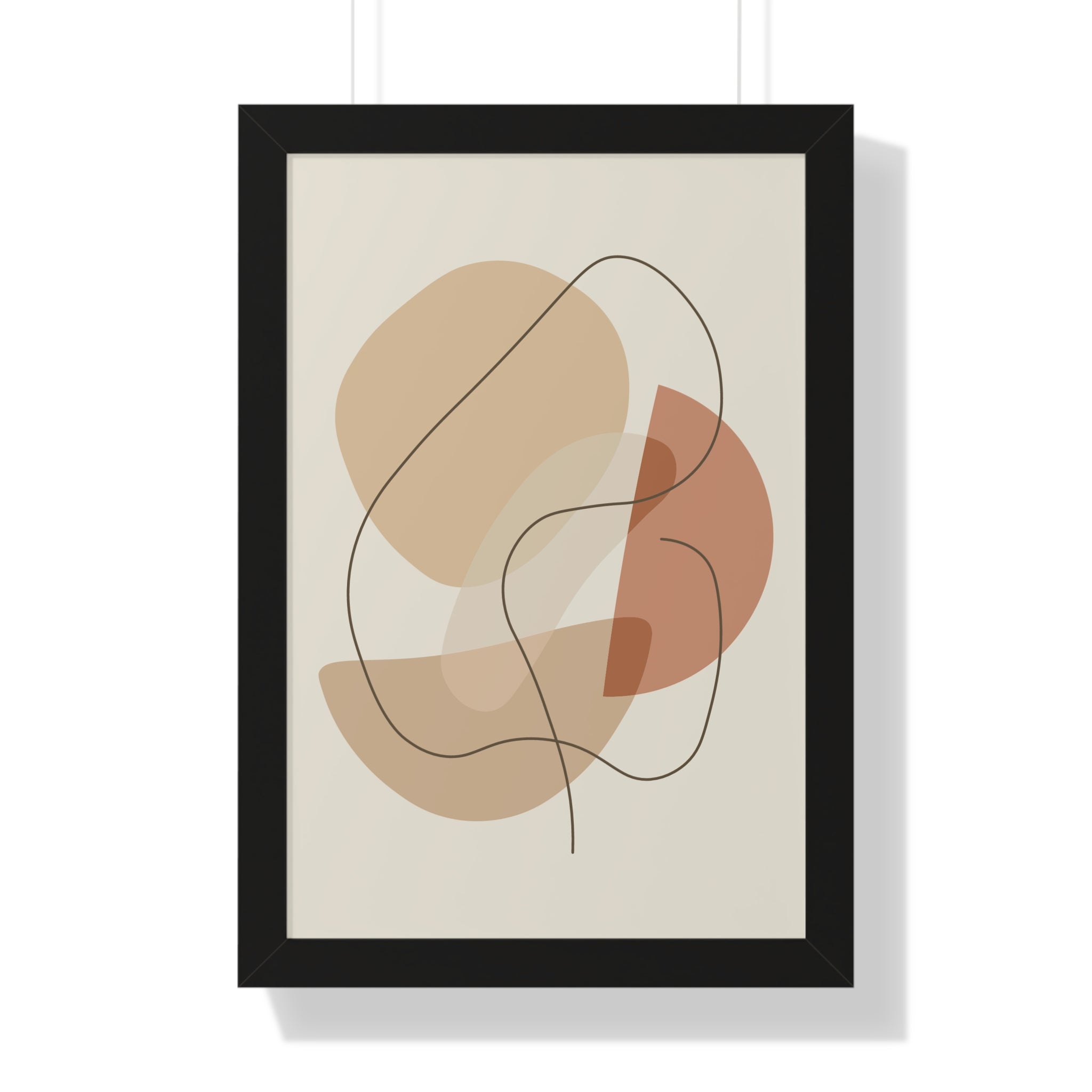 Soft Terracotta Forms — Minimalist Abstract Line Art