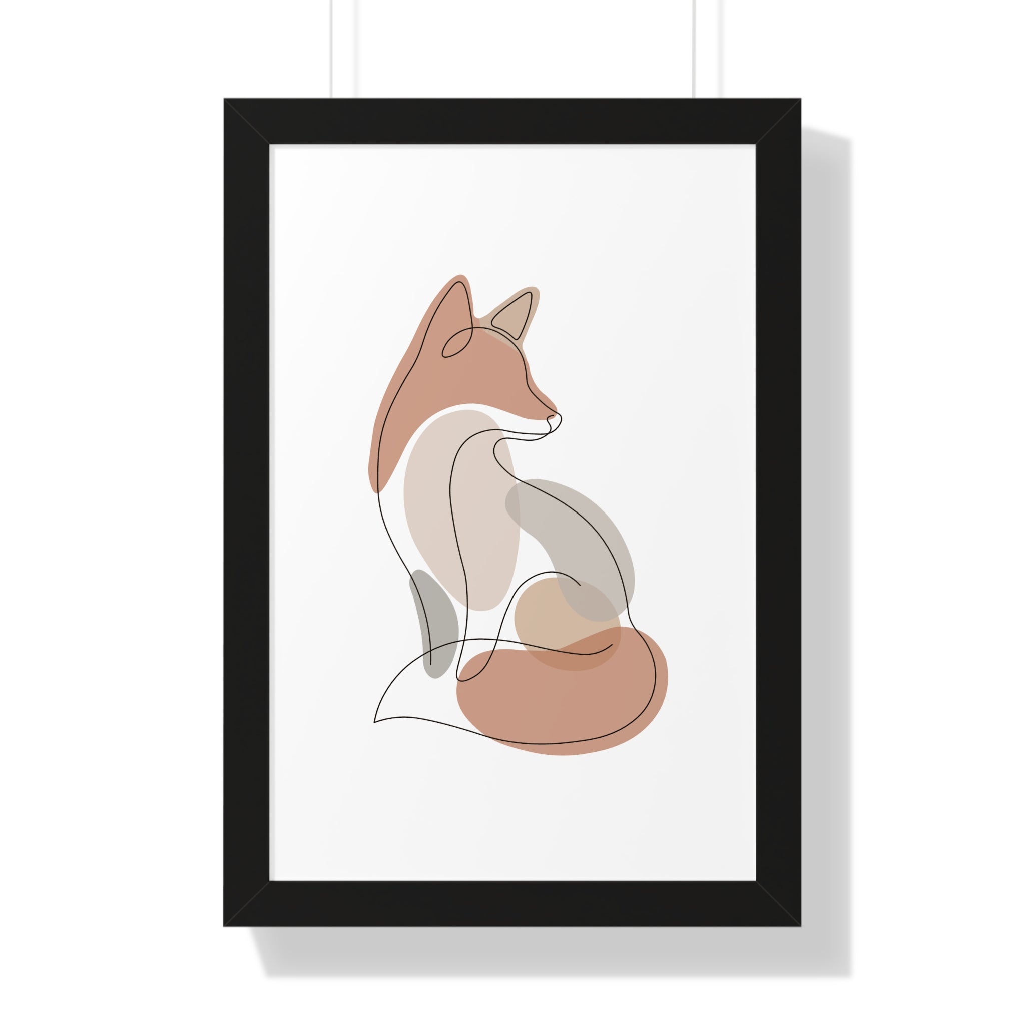 Minimalist Fox Line Art — Scandinavian Boho Animal Print