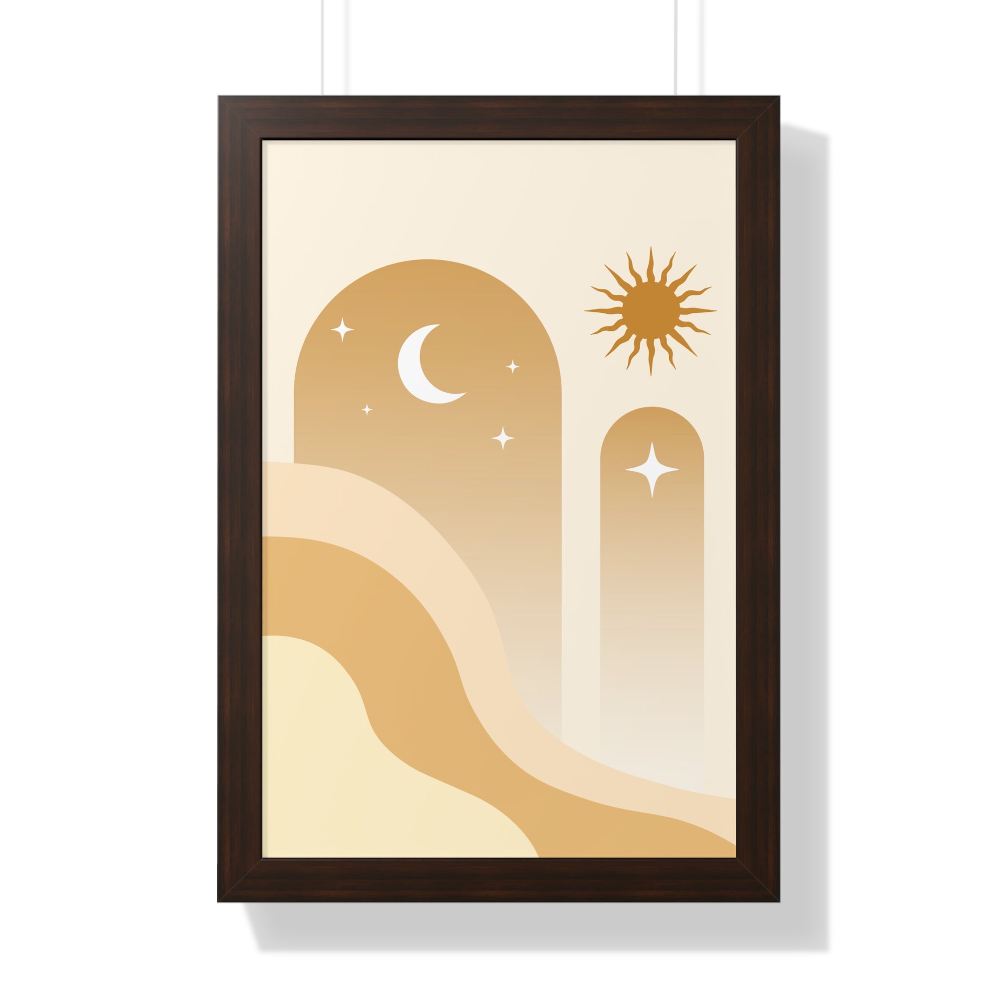 Boho Sun & Moon Arch — Minimalist Celestial Wall Art