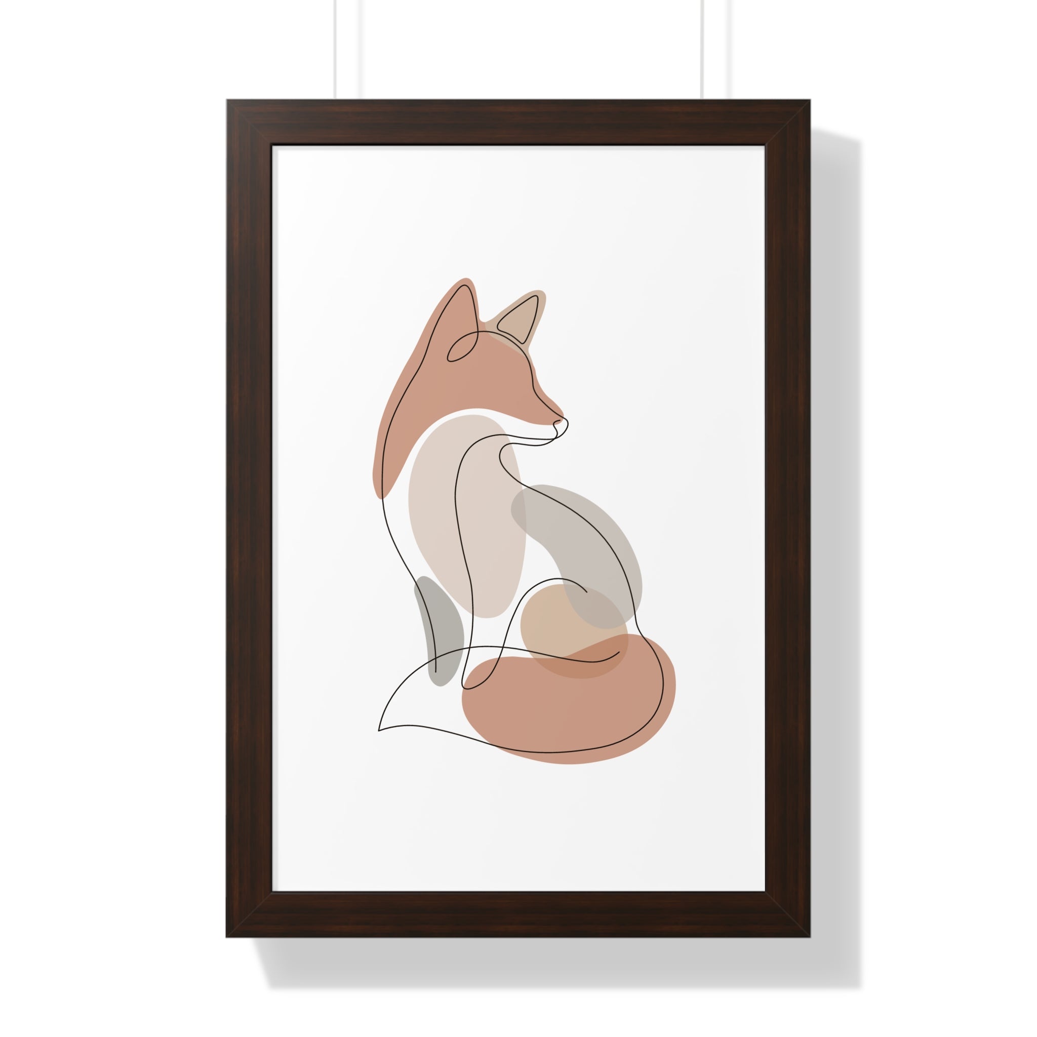 Minimalist Fox Line Art — Scandinavian Boho Animal Print