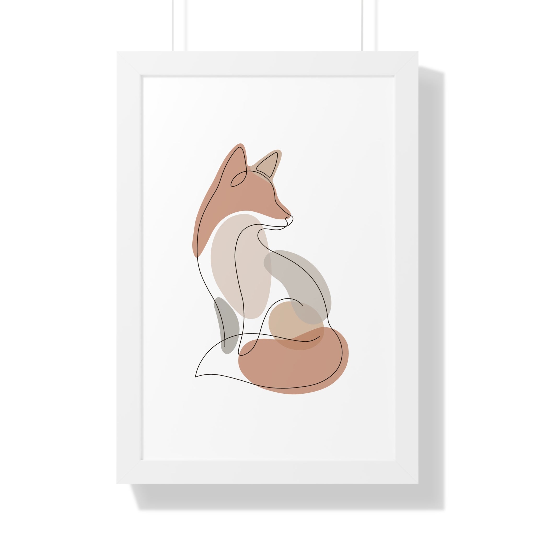 Minimalist Fox Line Art — Scandinavian Boho Animal Print