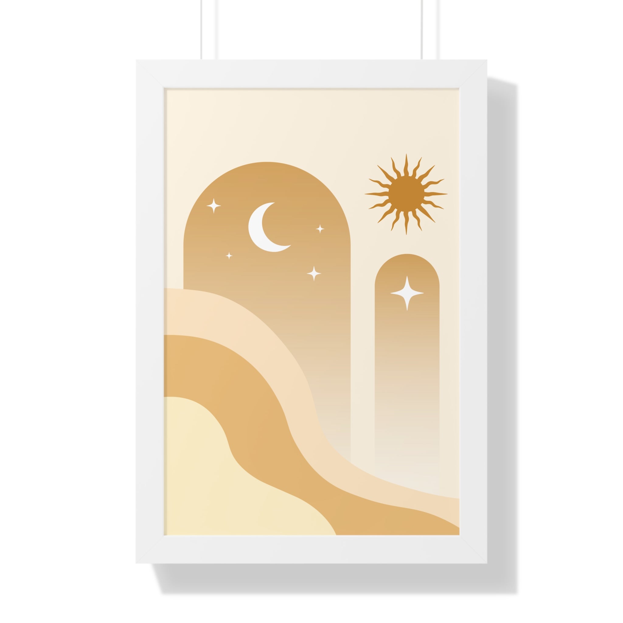 Boho Sun & Moon Arch — Minimalist Celestial Wall Art