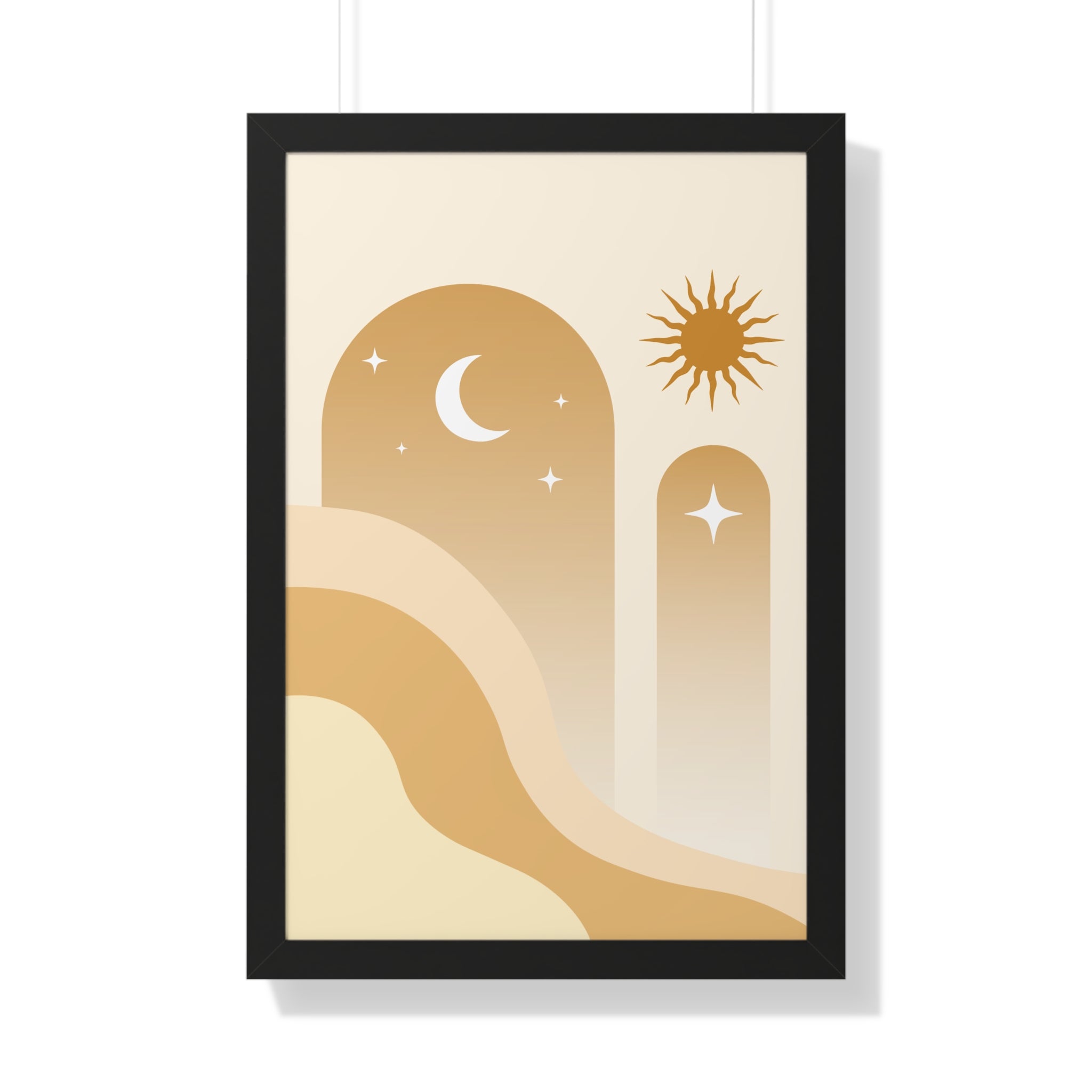 Boho Sun & Moon Arch — Minimalist Celestial Wall Art