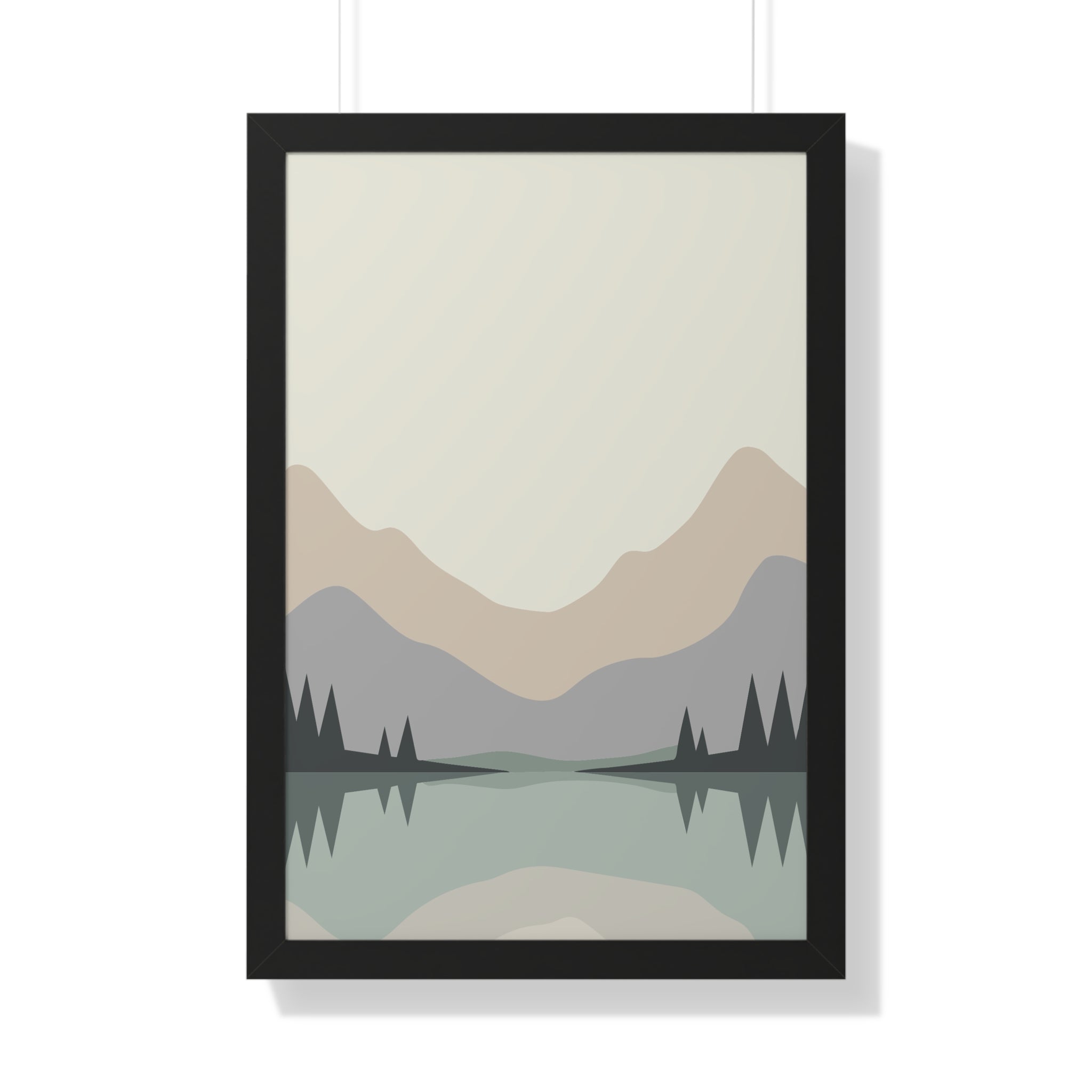 Minimalist Nordic Mountains — Scandinavian Calm Landscape Art