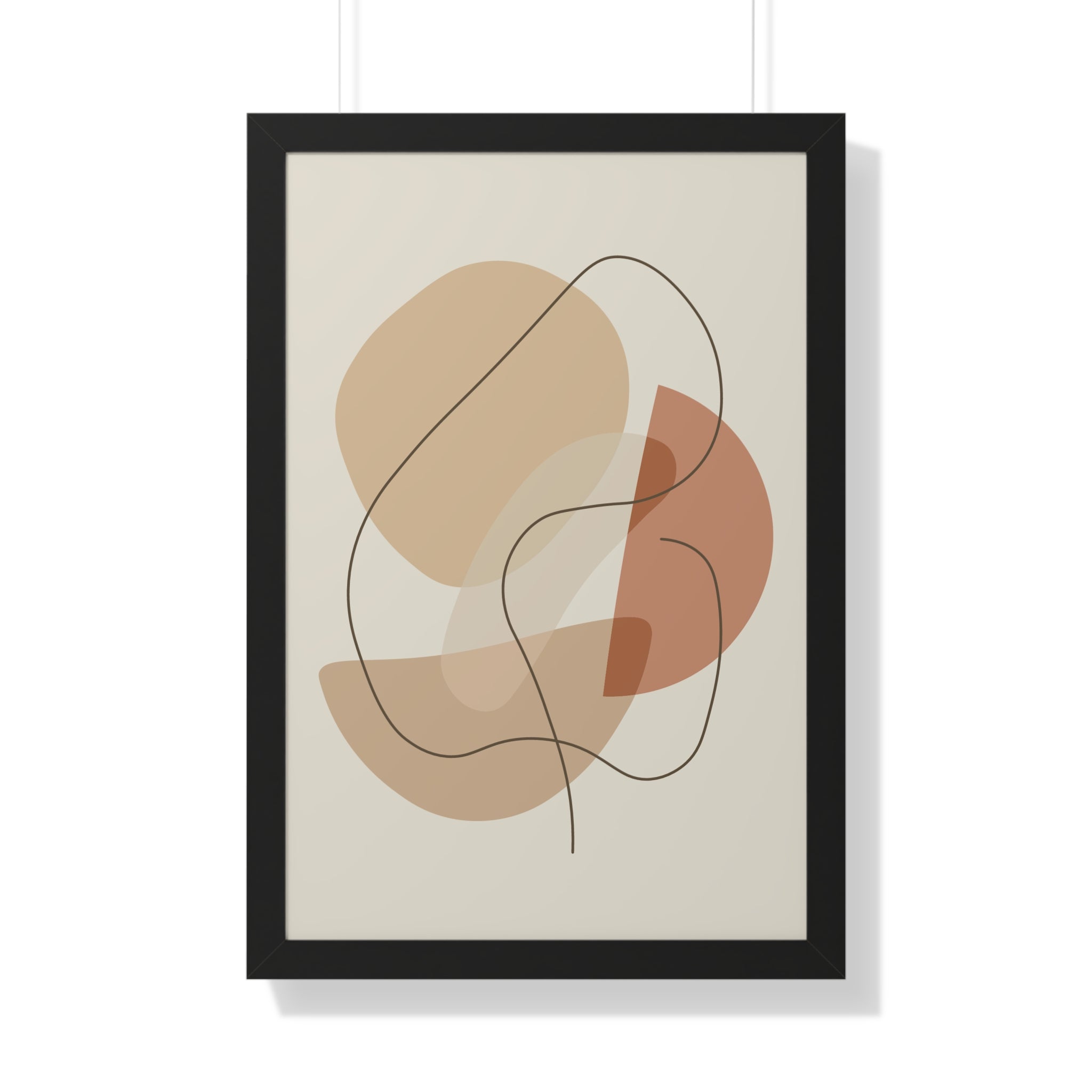 Soft Terracotta Forms — Minimalist Abstract Line Art