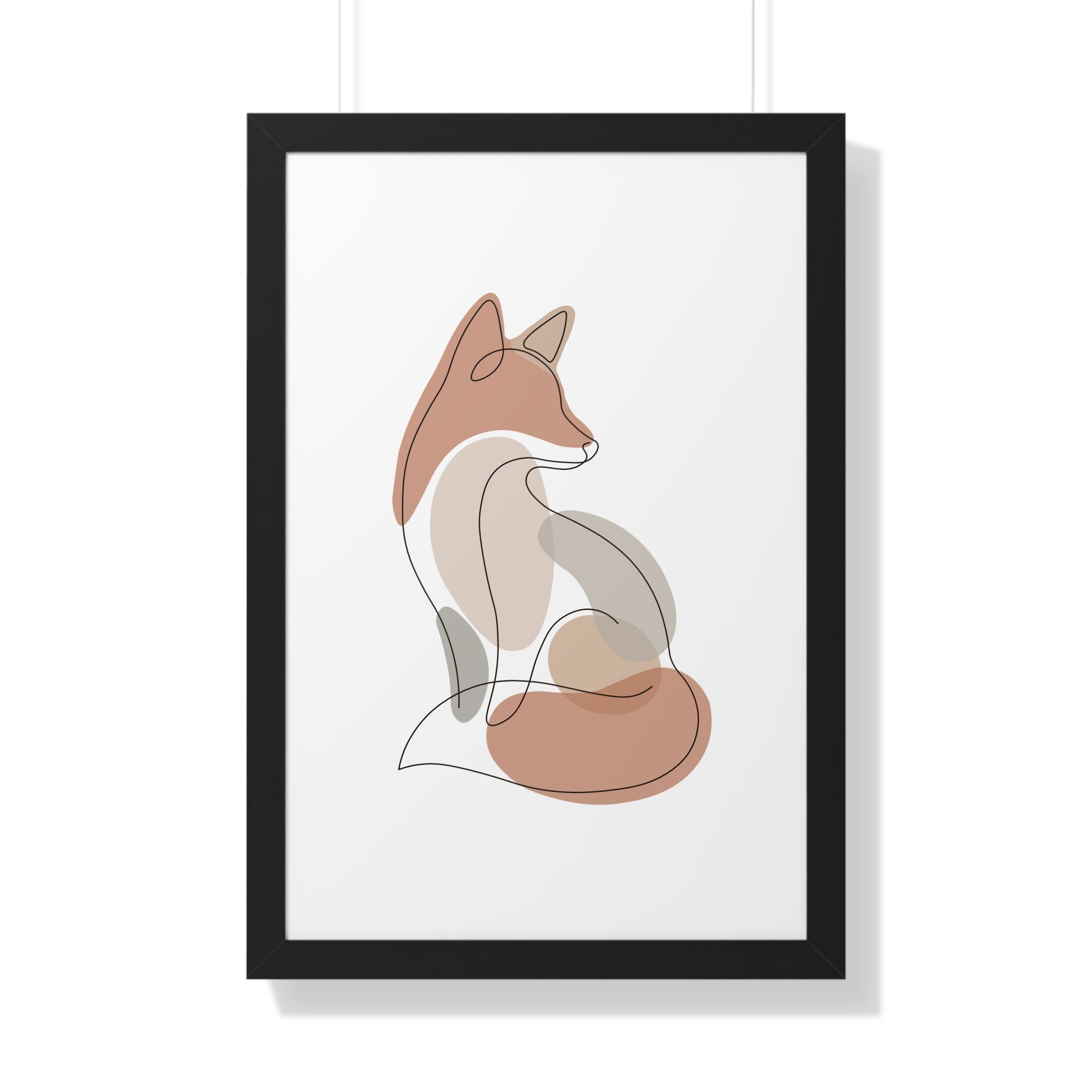 Minimalist Fox Line Art — Scandinavian Boho Animal Print