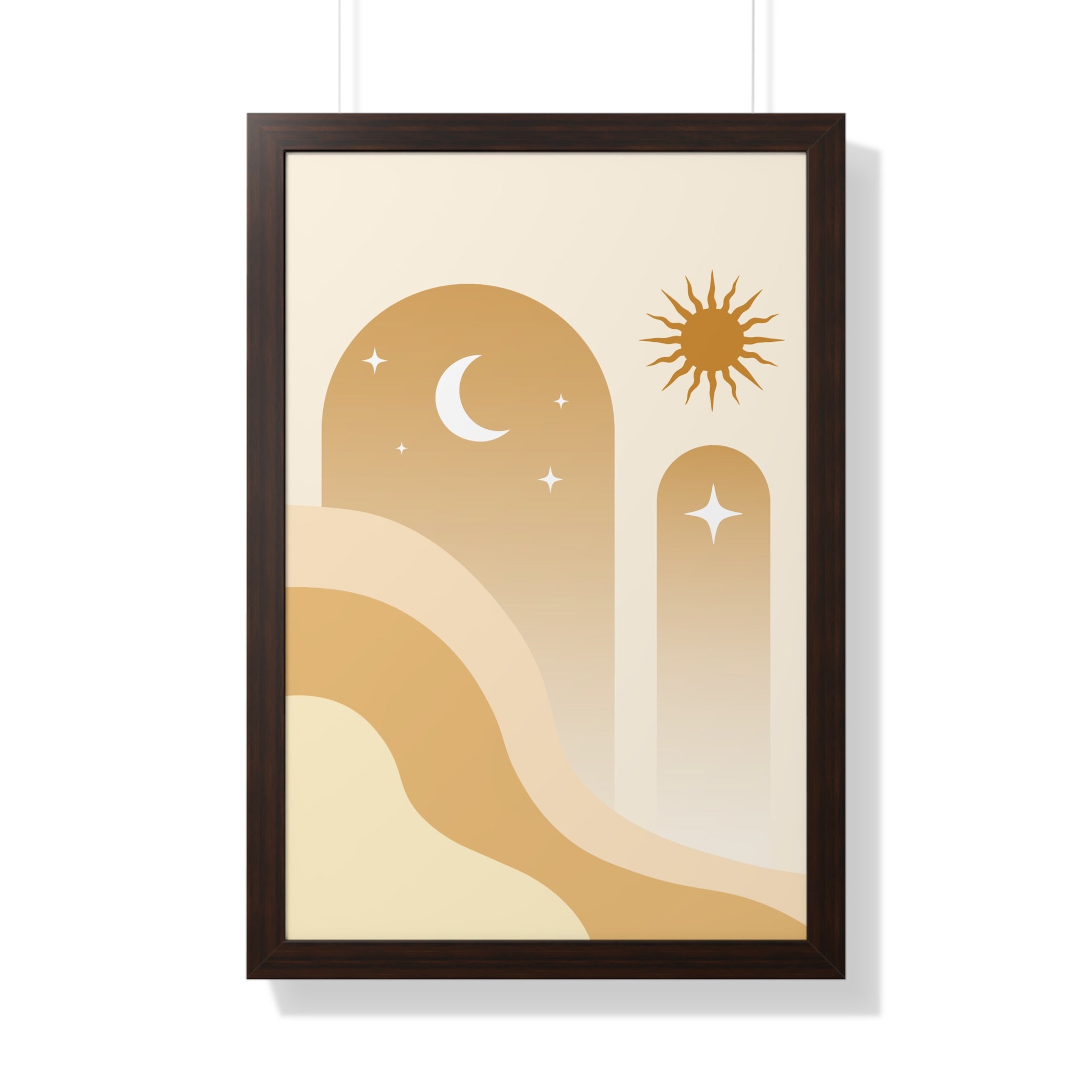 Boho Sun & Moon Arch — Minimalist Celestial Wall Art