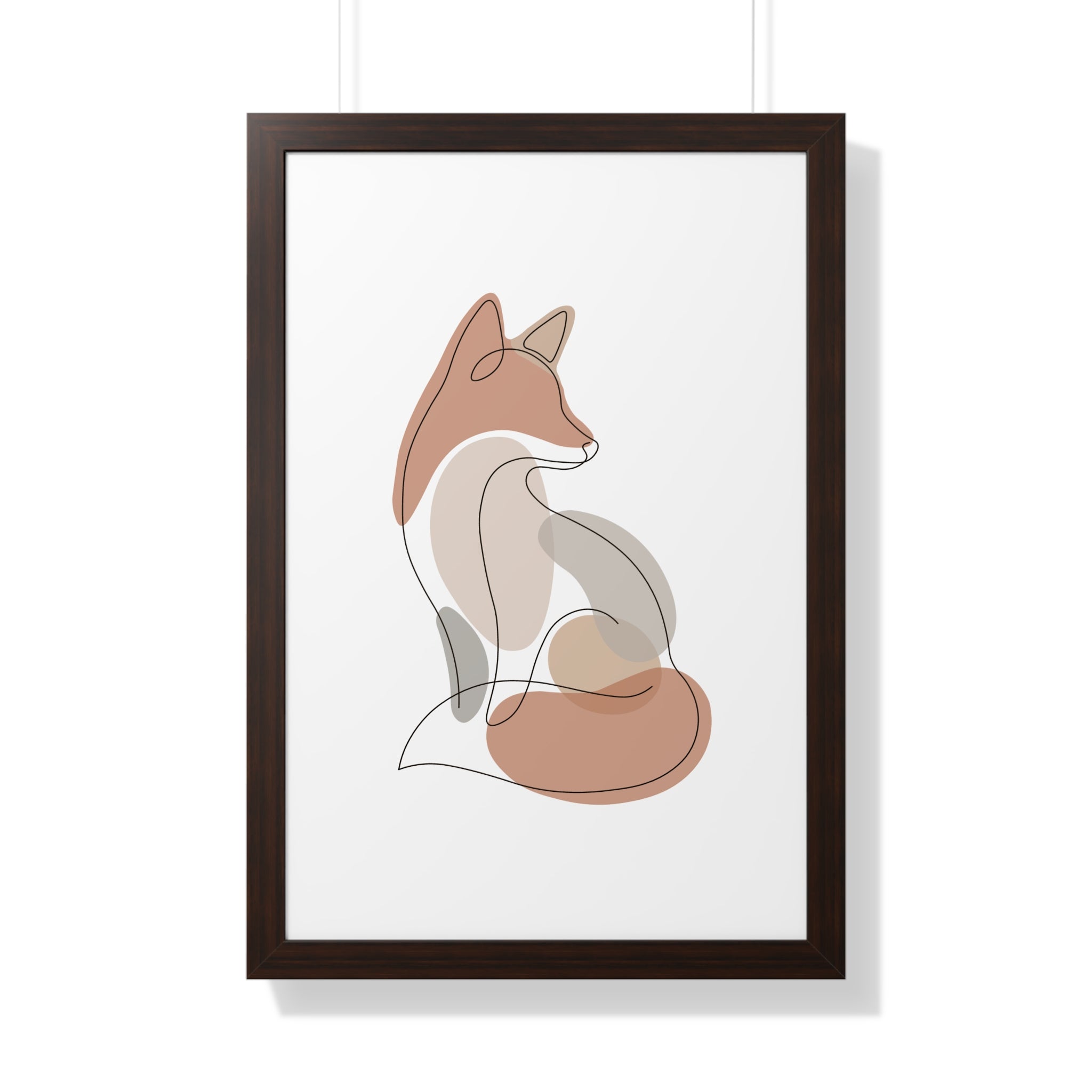 Minimalist Fox Line Art — Scandinavian Boho Animal Print