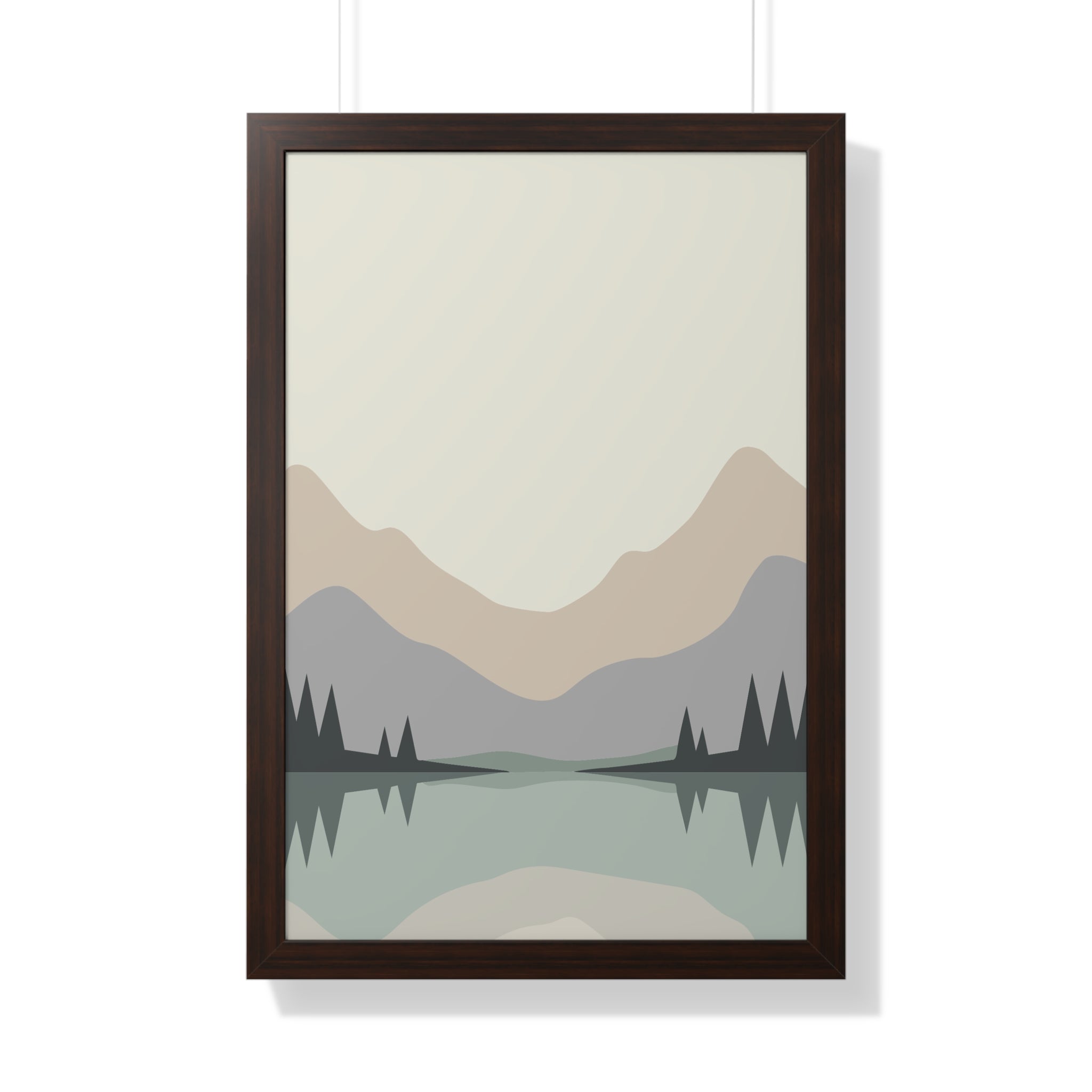 Minimalist Nordic Mountains — Scandinavian Calm Landscape Art