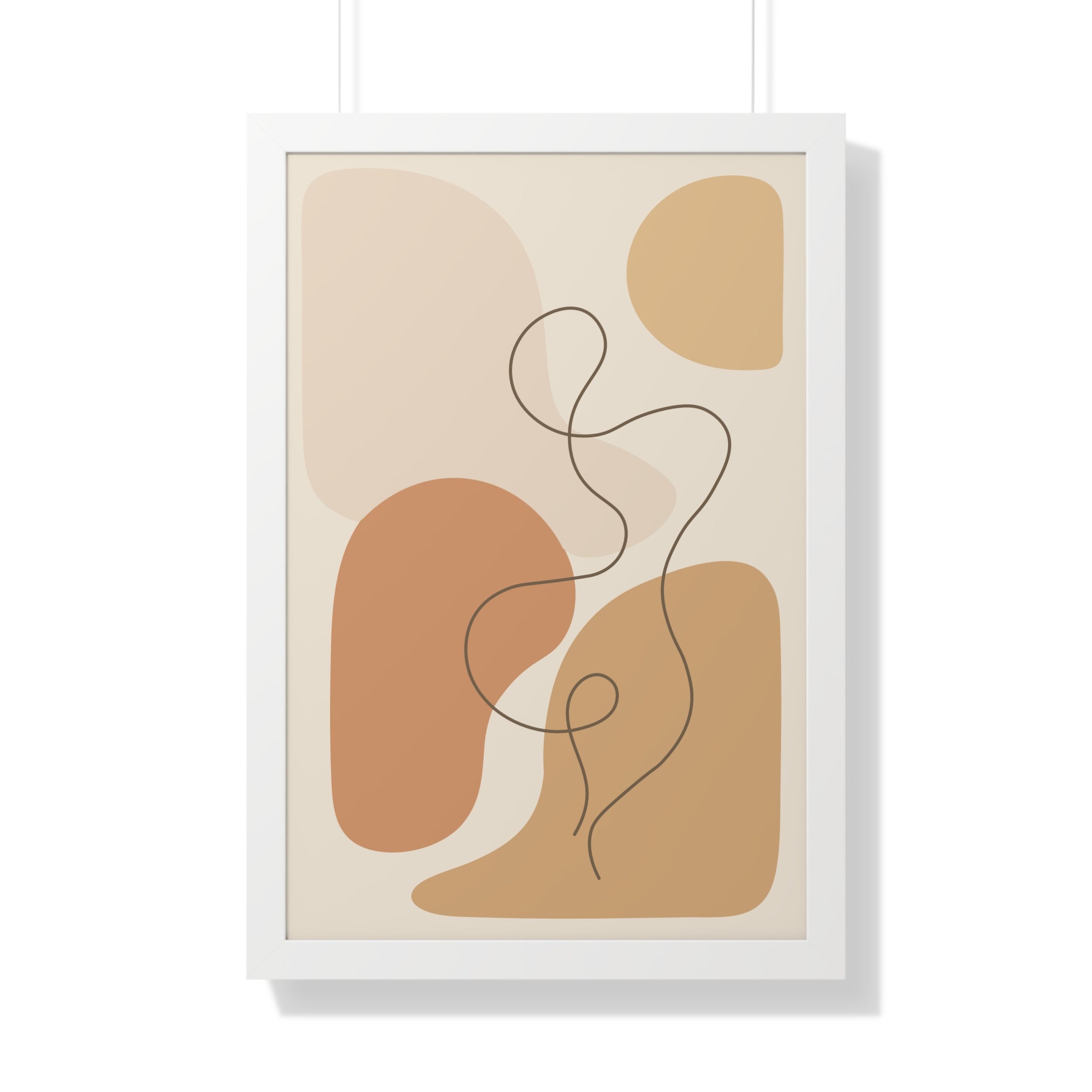 Minimalist Abstract Line Art — Scandinavian Neutral Shapes