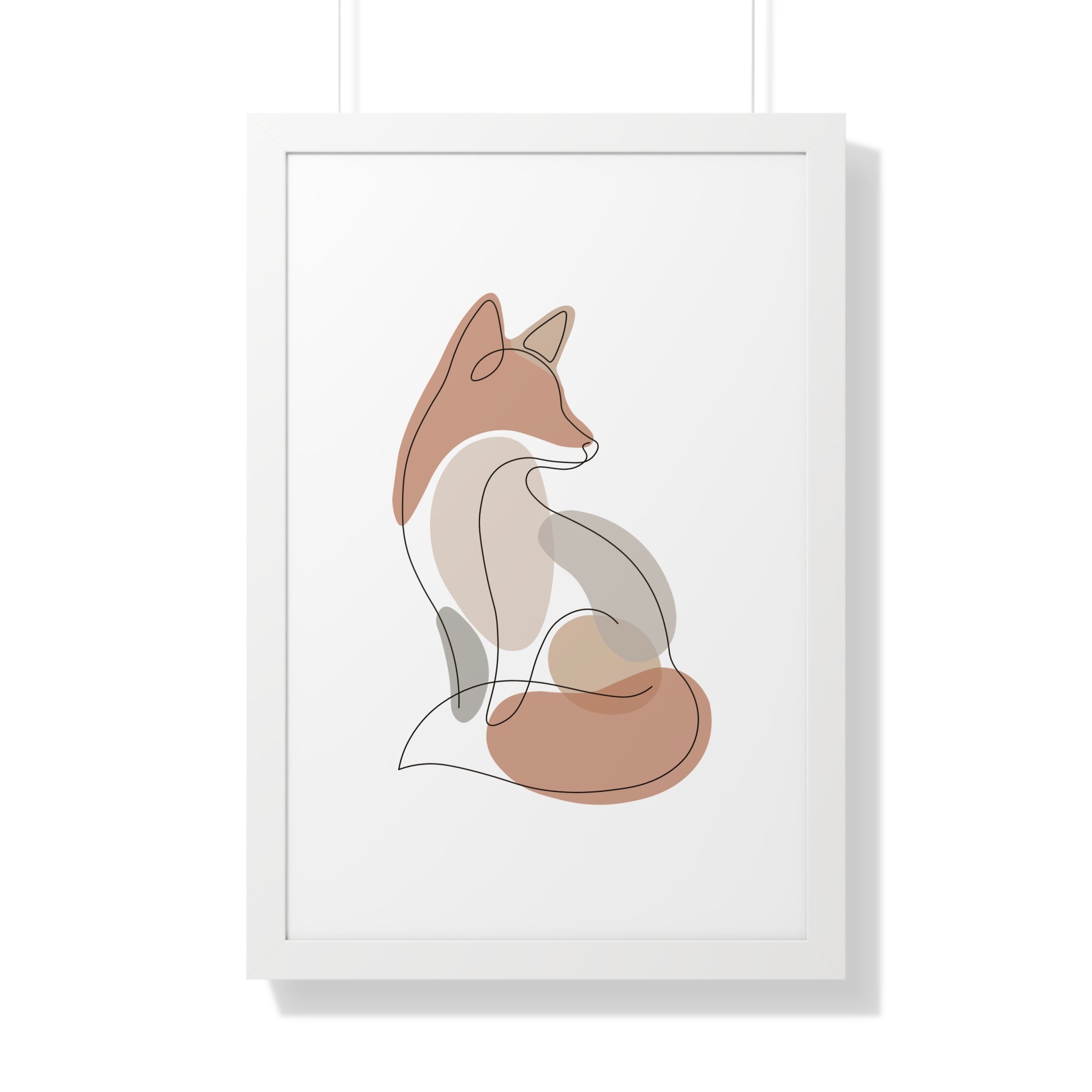 Minimalist Fox Line Art — Scandinavian Boho Animal Print