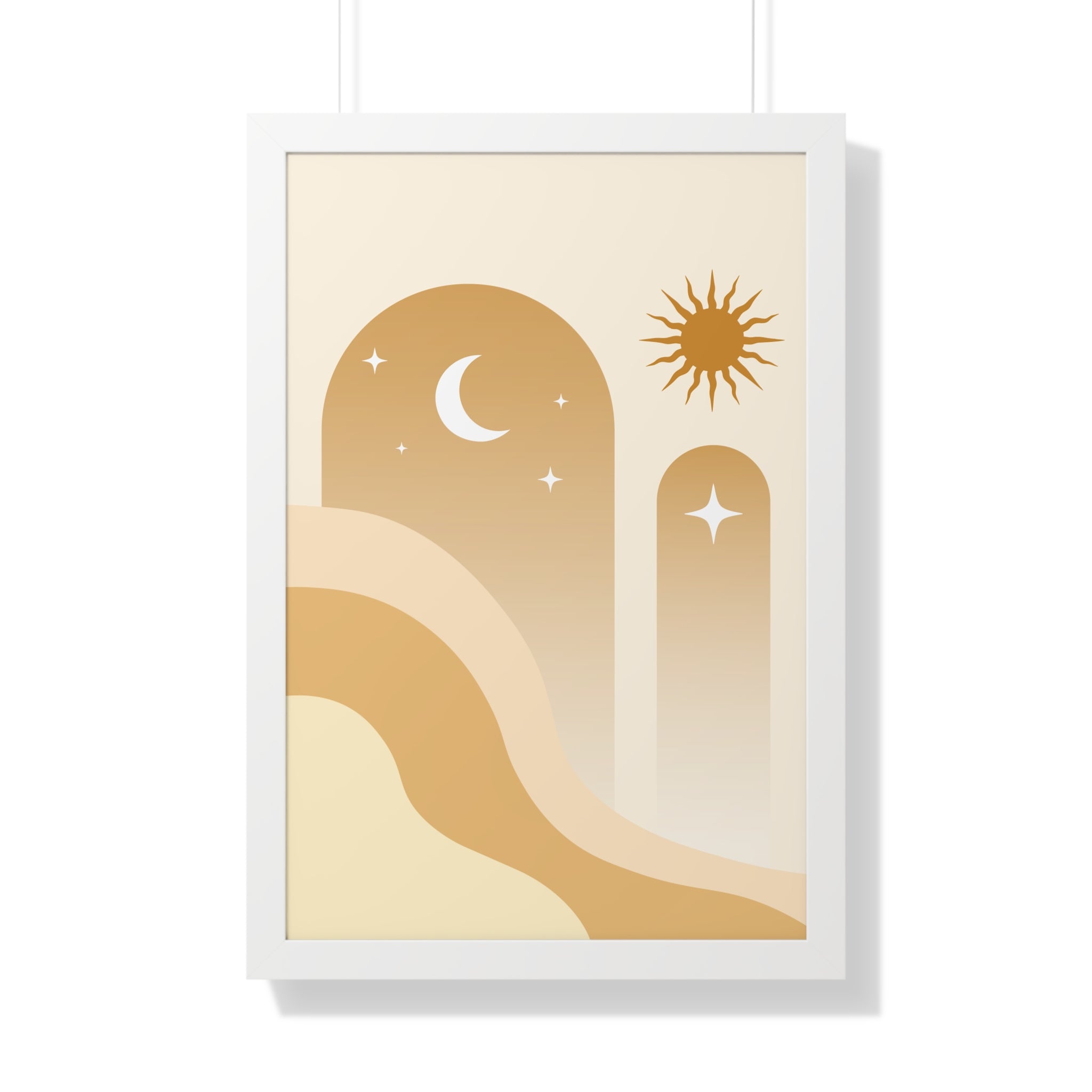 Boho Sun & Moon Arch — Minimalist Celestial Wall Art