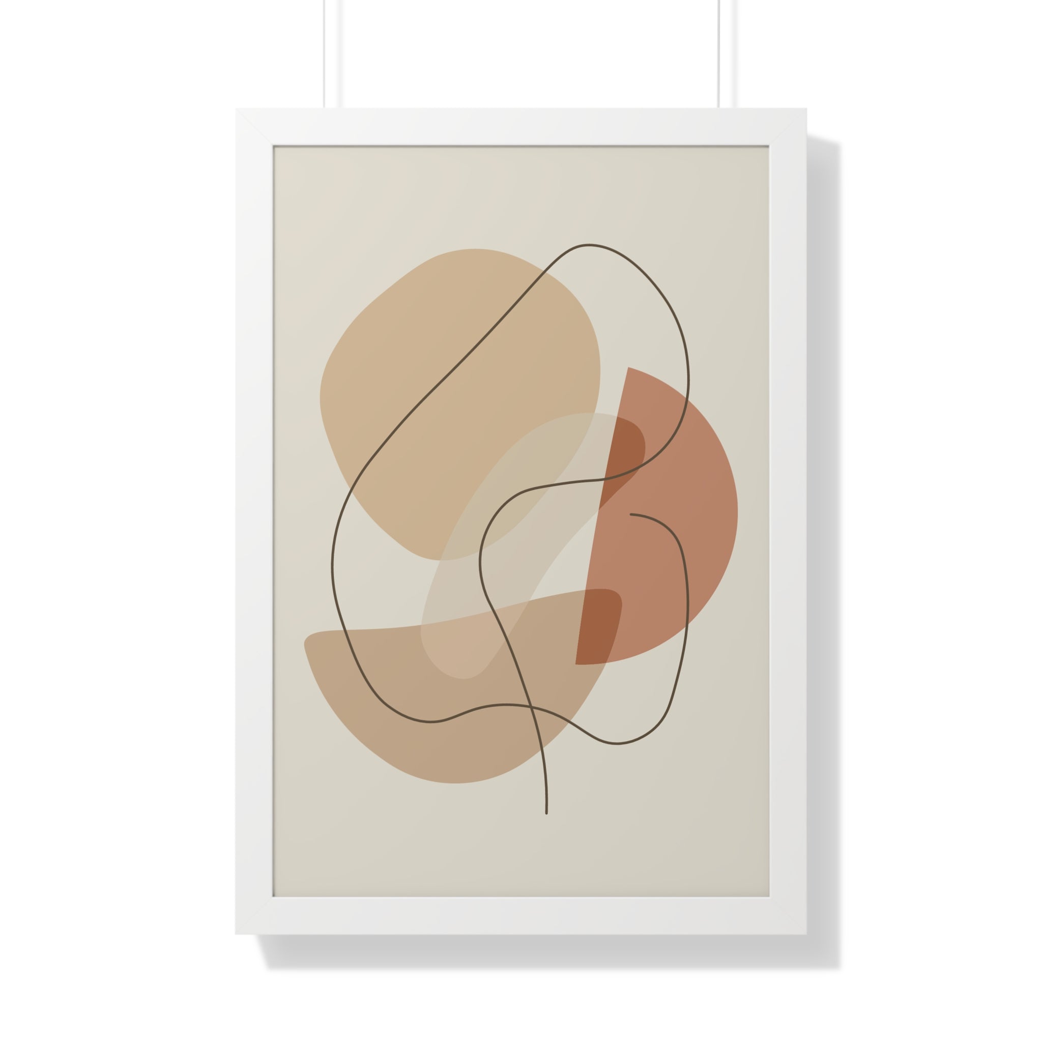 Soft Terracotta Forms — Minimalist Abstract Line Art